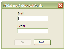 Přihlášení k účtu AdWords