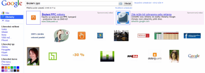 Ukázka reklamy v obrázcích Google