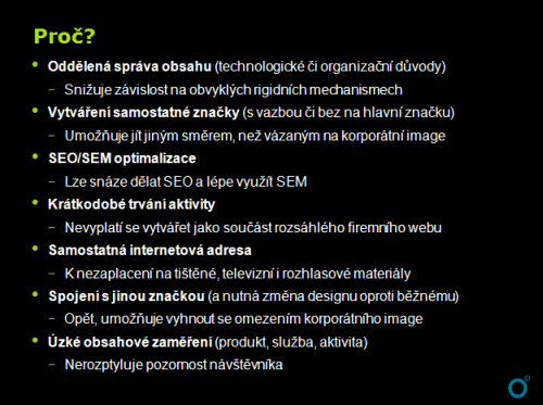 Proč microsite Proč microsite