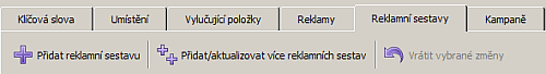 Záložky AdWords Editoru