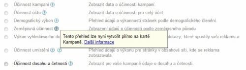 Upozornění v centru přehledů