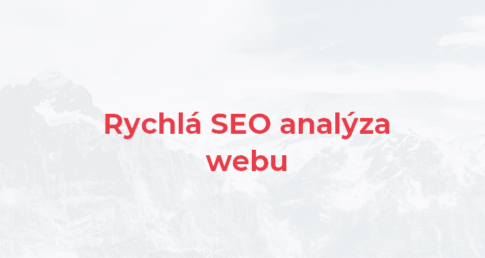 Rychlá SEO analýza podle typu webu